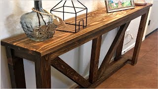 Simple Rustic Entry Table DIY