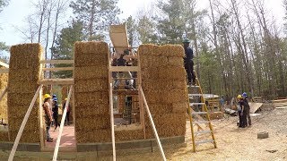 University of Michigan Professor Joe Trumpey Shows How to Build a StrawBale Building