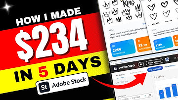 How I Made $234 in 5 Days on Adobe Stock | Real Withdraw Proof | Grunge Brush Strokes Tutorial 2025