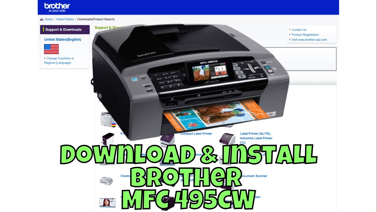 How To Download & Setup Brother MFC 495CW Printer Driver in Windows || Driver Installation