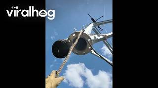 300-Foot Communications Tower Stacked With a Helicopter || ViralHog