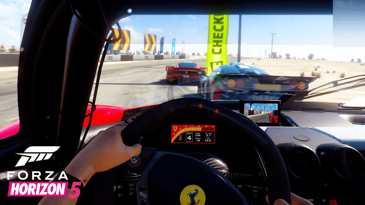 Forza Horizon 5 | Ferrari FXX in First Person Online Race Gameplay | No Commentary