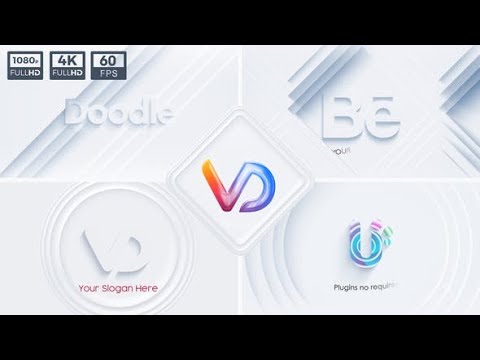 Top After Effects Projects: Neumorphism Logo Animations Set + Free Font