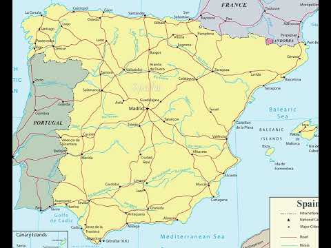 Video: Mapas de carreteras de España y Portugal