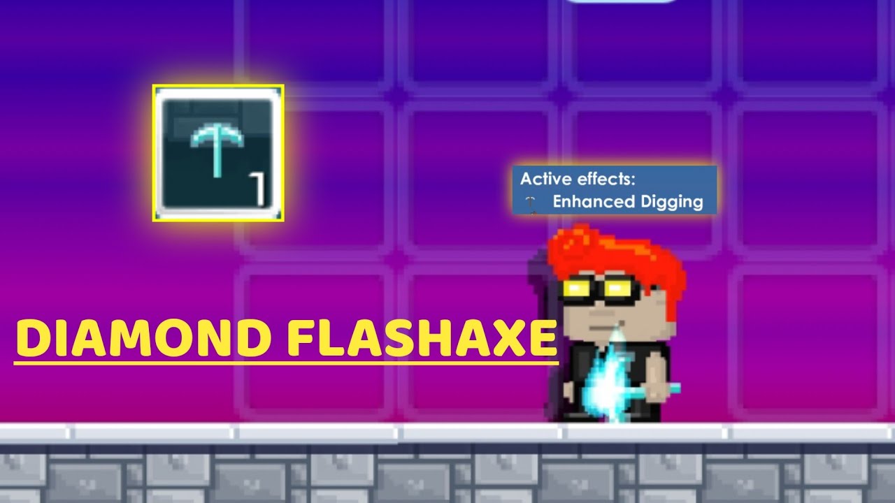 Fungsi DIAMOND FLASHAXE Growtopia |review |