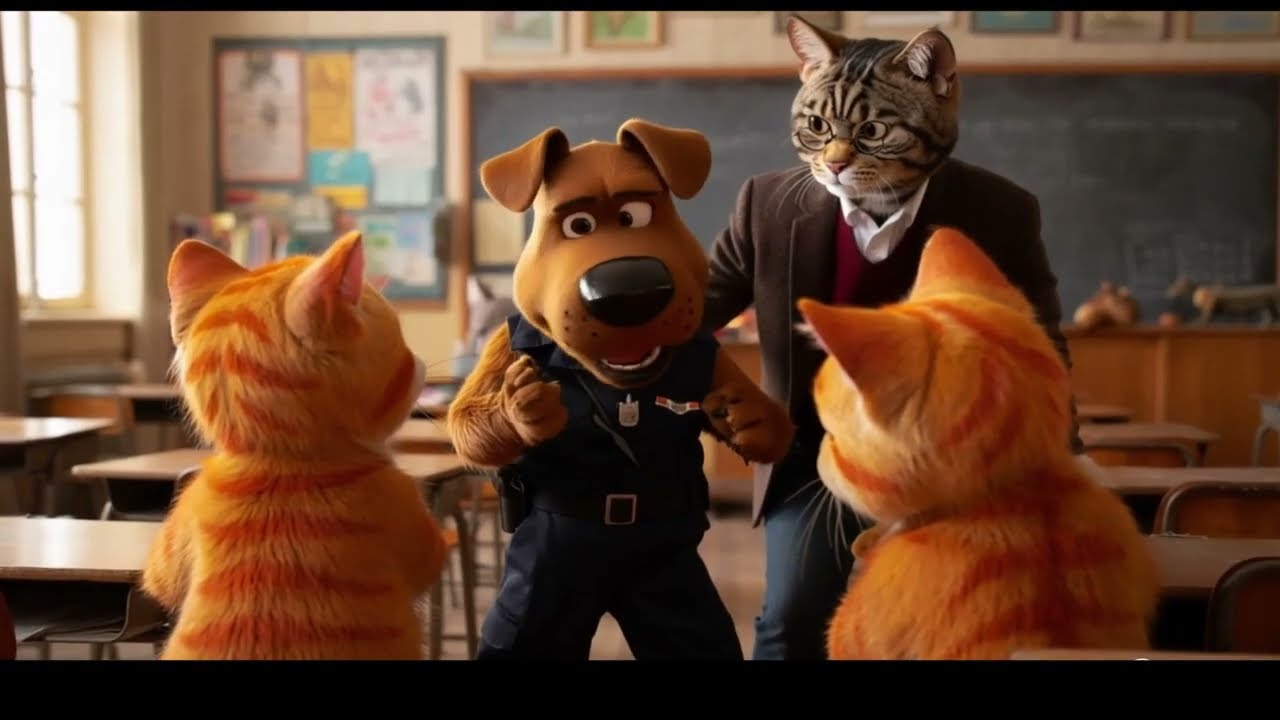 Orange Cat Causes Chaos at School 😂🐱 Cute Cartoon