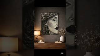 Fashion Decor, Woman Portrait Fine Art Poster, Black and White Print, Chic Feminine Wall Art