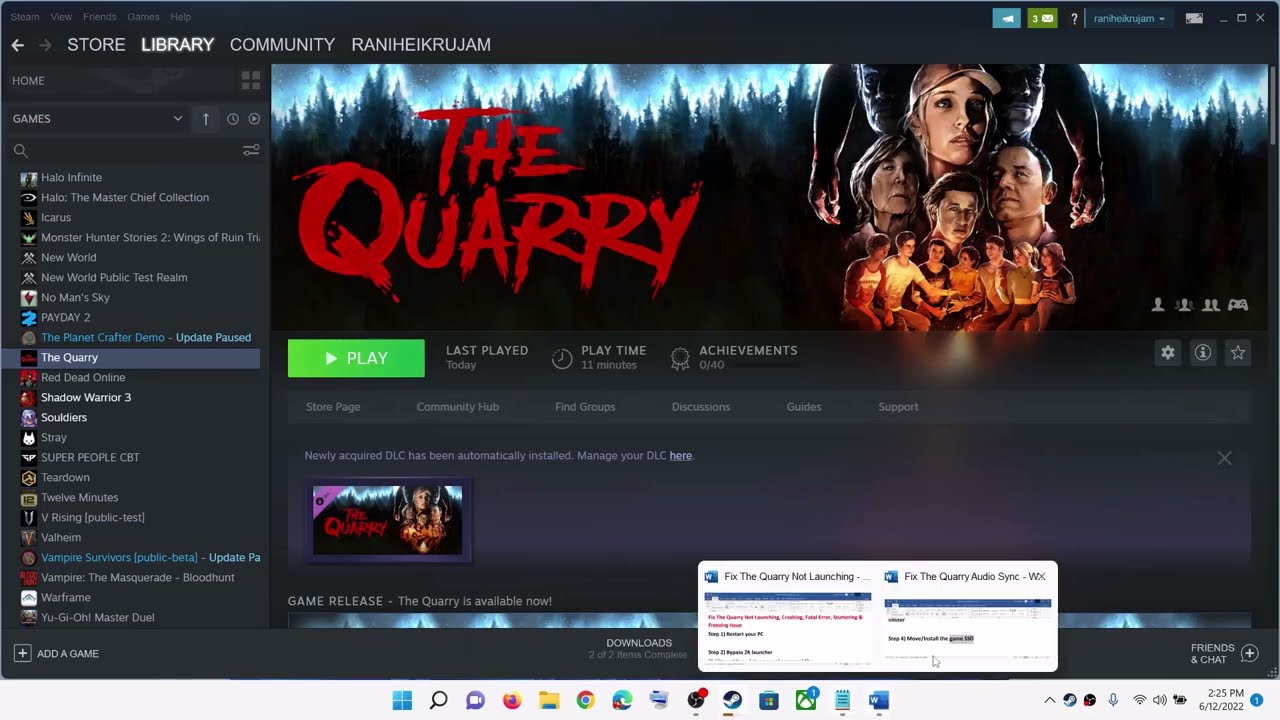 Fix The Quarry Audio Sync/Lag Issue on PC - YouTube