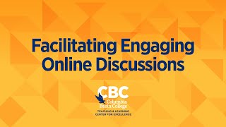 Student Engagement: Facilitating Engaging Online Discussions
