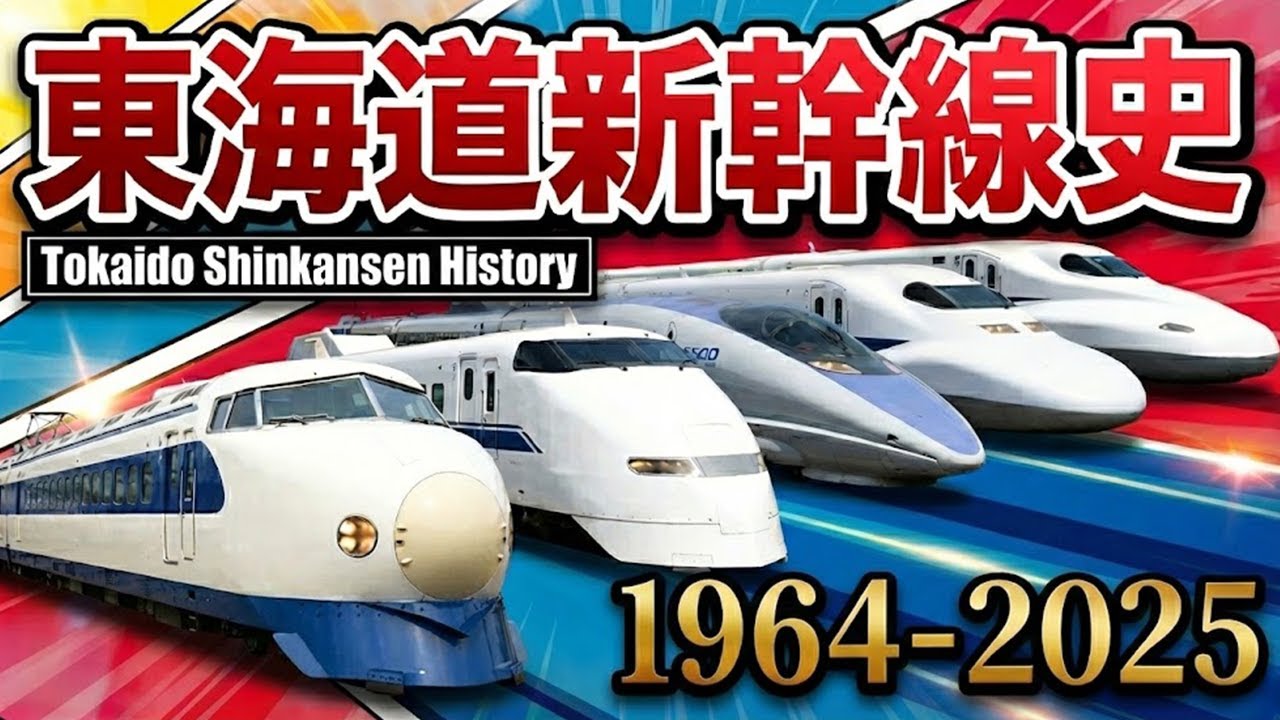 永久保存版】東海道新幹線のこれまでの車両の歴史を徹底大解説 - YouTube