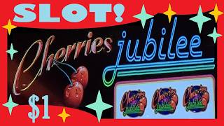 Trying the CHERRIES JUBILEE slot only found at MGM GRAND in Las Vegas screenshot 3