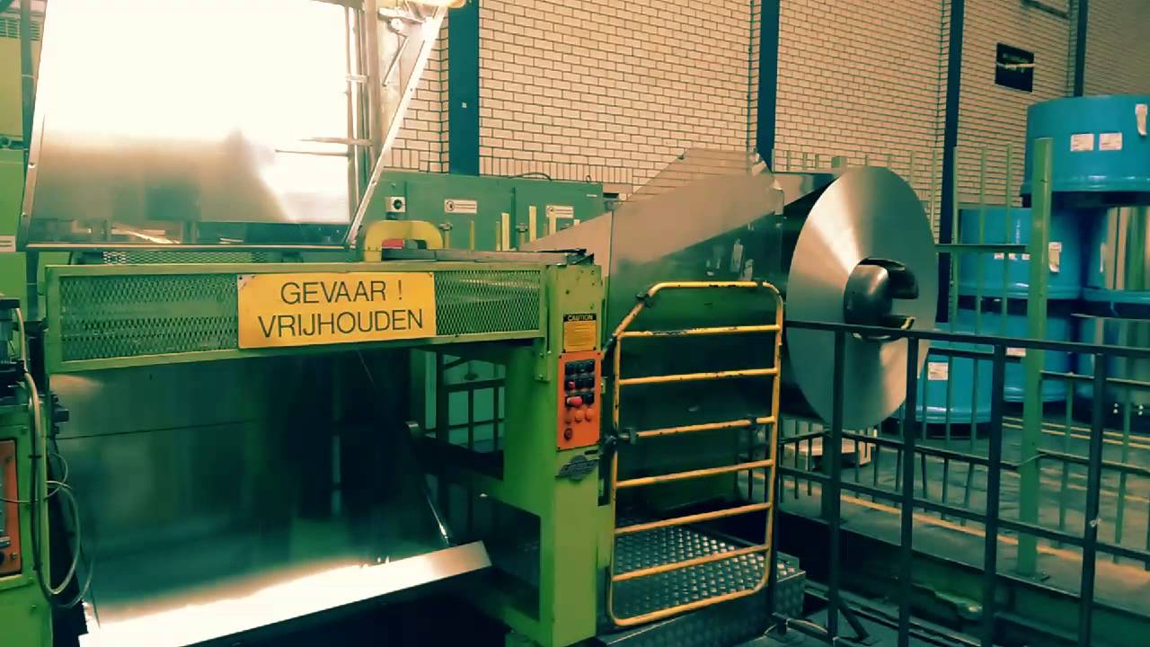 Littell LM 1 straight cut and scroll cut sheeting line promo YouTube