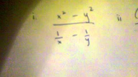 Simplifying Complex Rational Expression (Week 3)