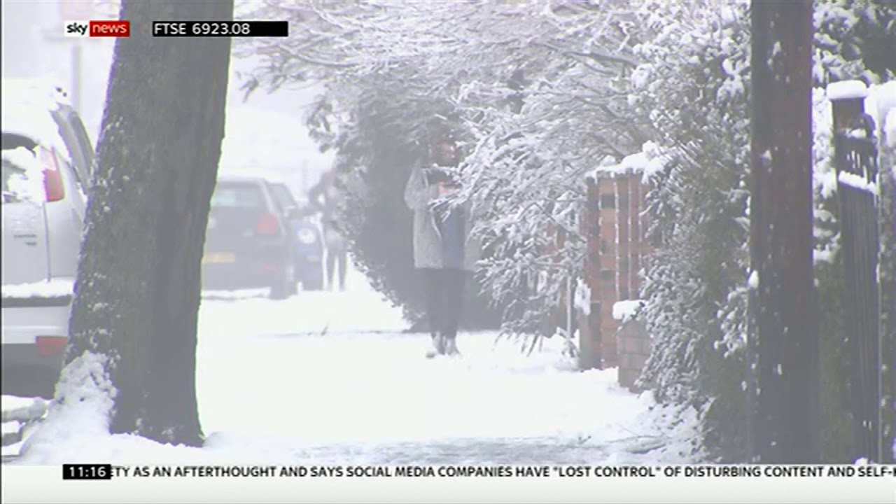 Weather Events 2019 - Icy closures & plunging temperatures (UK) - Sky News - 30th January 2019