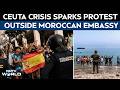 Port Of Spain | Protesters Rally Outside Moroccan Embassy in Madrid Over Ceuta Crisis