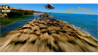 Ultime riprese, dji avata dopo una caduta in mare. Volo su Punta Cirica, tra sole e mare.