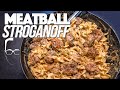 MEATBALL STROGANOFF (BETTER THAN TRADITIONAL BEEF STROGANOFF?) | SAM THE COOKING GUY