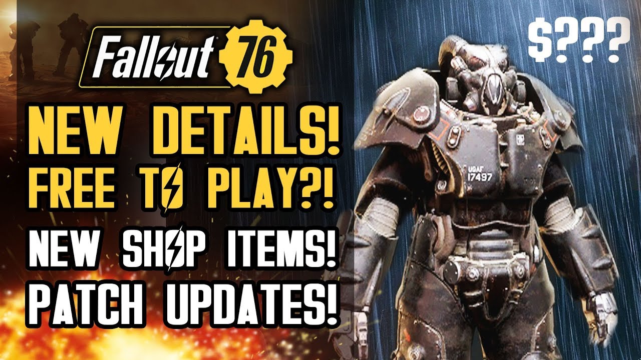Fallout 76 - Going FREE TO PLAY? New Patch Updates! New Limited Time Shop Items! Bethesda Responds! starfields hallman