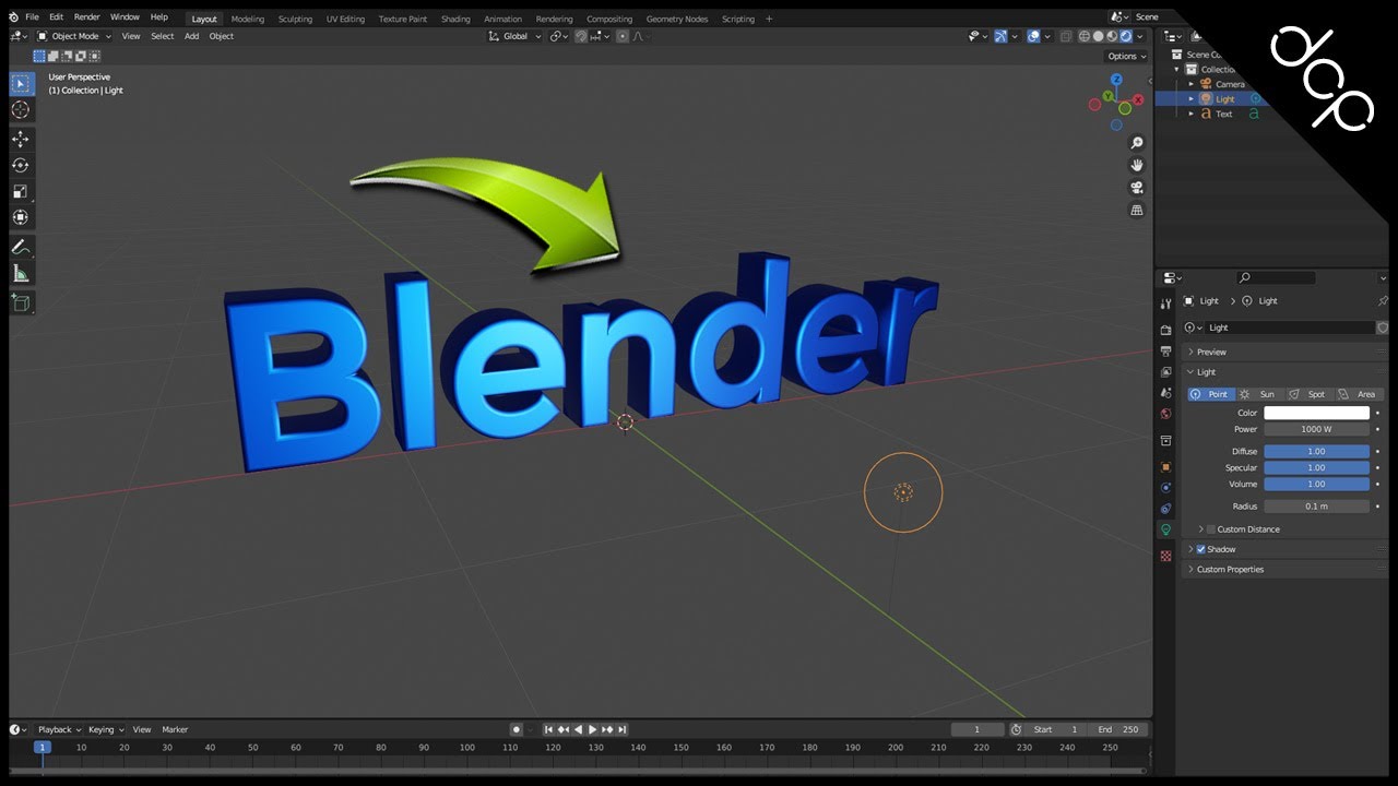 how-to-add-3d-text-in-blender-3d-blender-text-tutorial-youtube