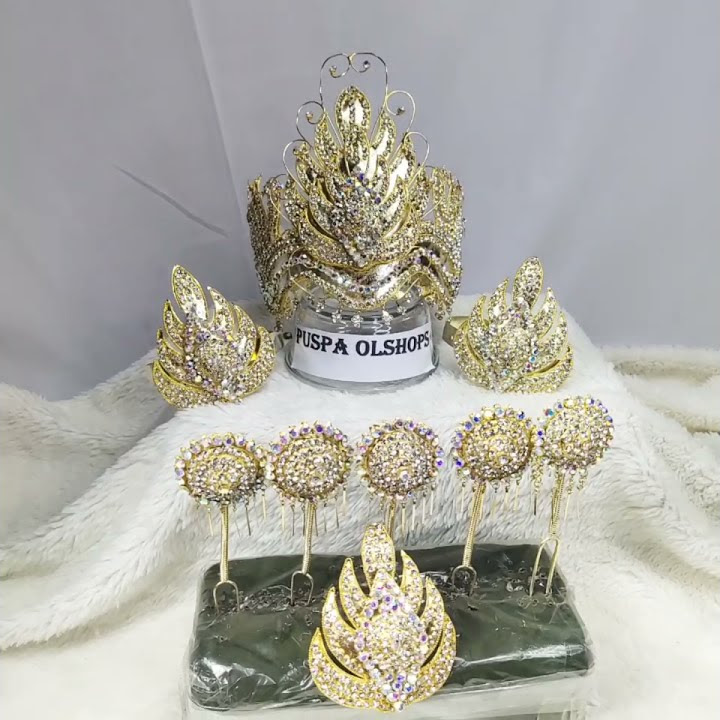 Mahkota Sunda Siger Walang Gold   5 mentul jumbo