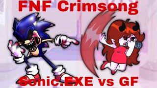 Fnf Crimsong But Sonic.exe Vs Gf