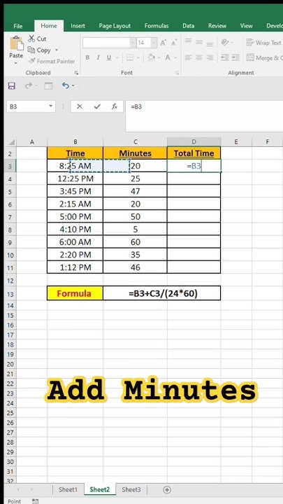 How To Add Minute In Time Add Minutes With Time In Excel shorts how-to-add-minute-in-time-add-minutes-with-time-in-excel-shorts