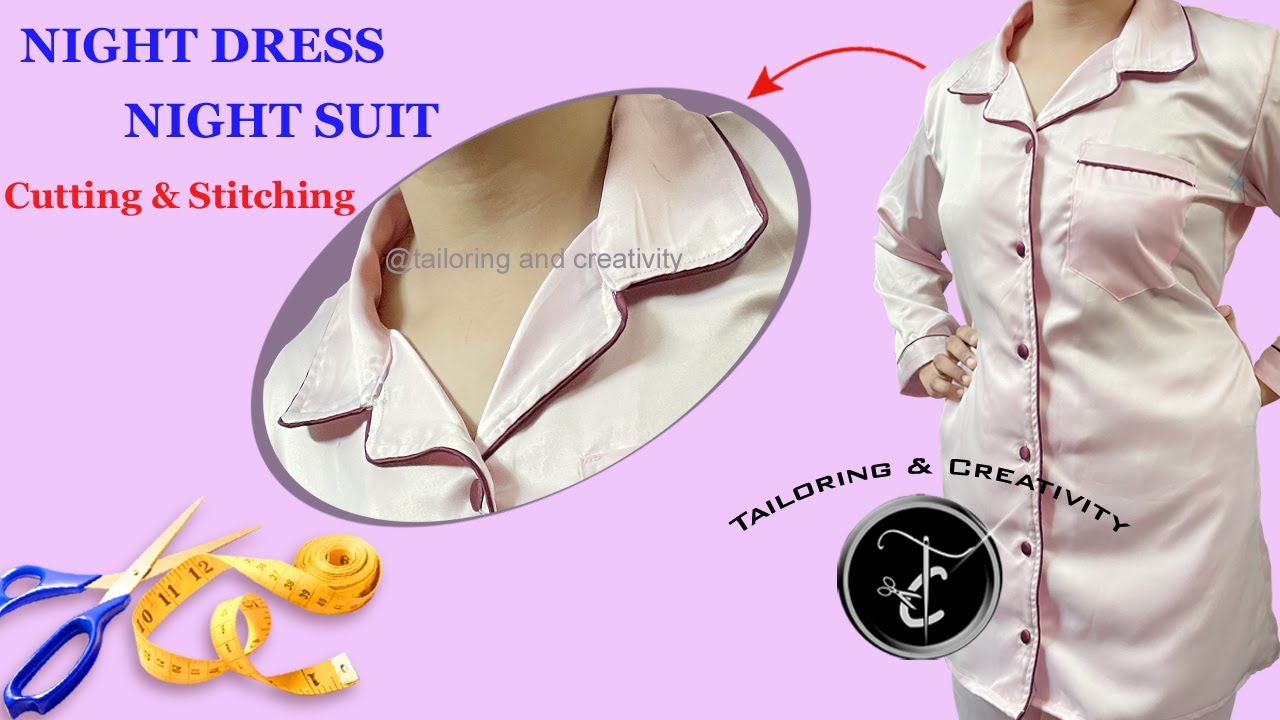 night dress cutting and stitching Vani's blog 1 : Method of sewing night dress with round yoke-Style 1