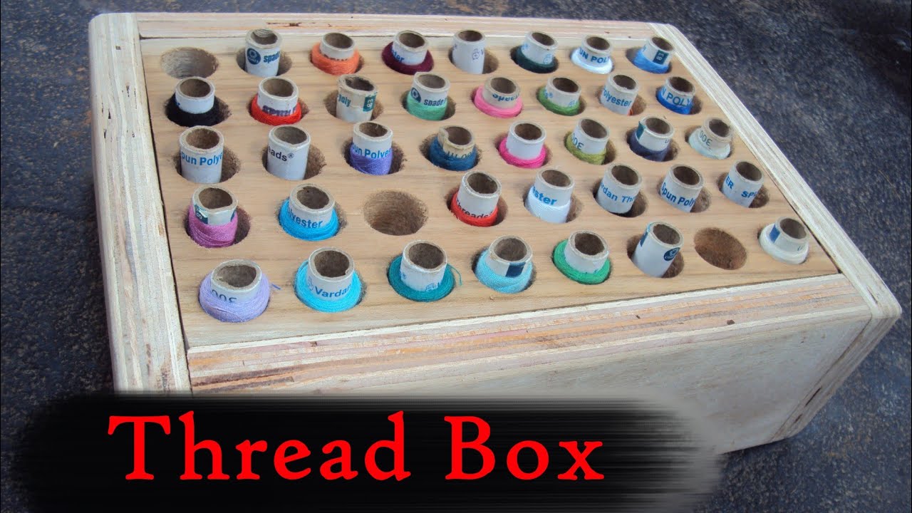 How to make Thread Box | Homemade Thread organizer - YouTube