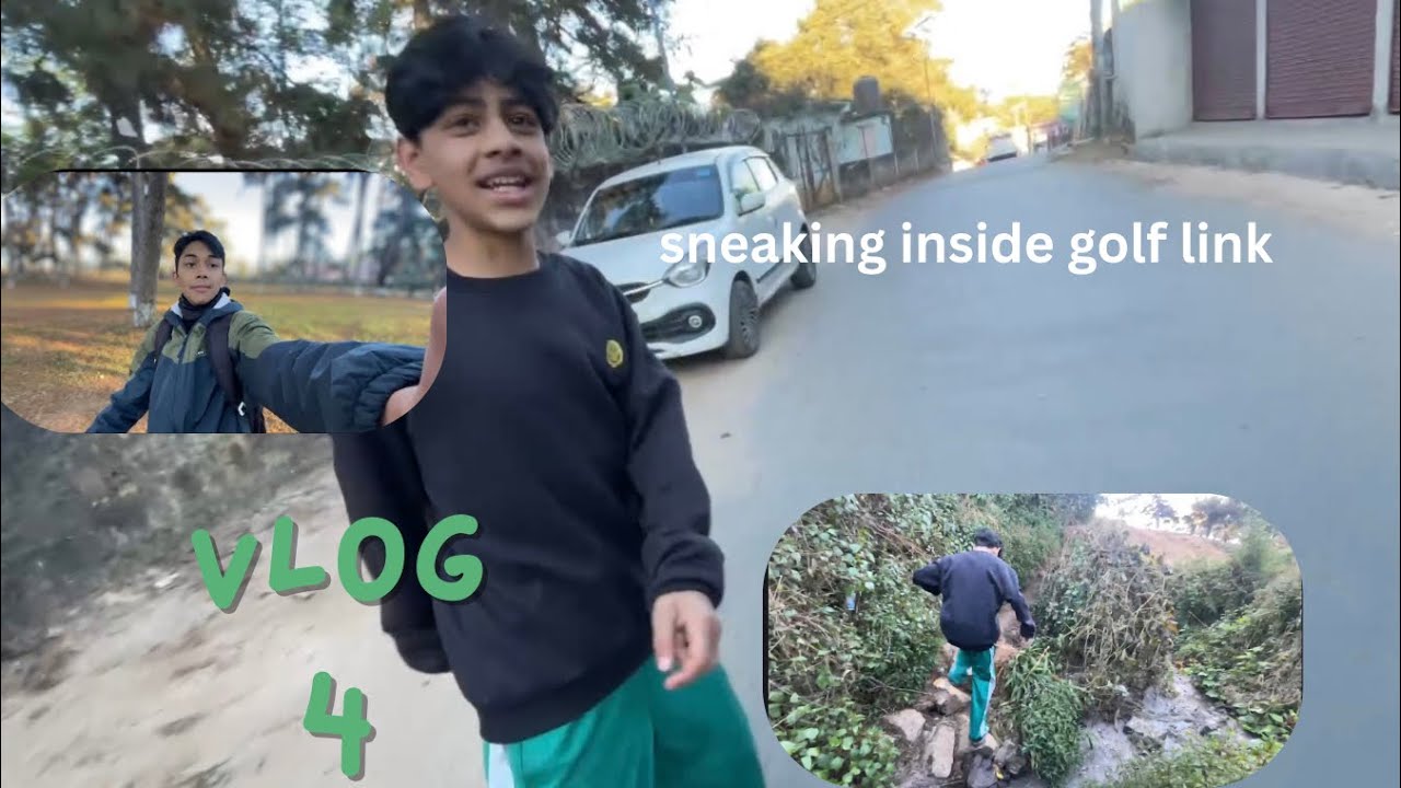 Sneaking inside golf link with my friend shaurya // AYUSH BISWA VLOGS 