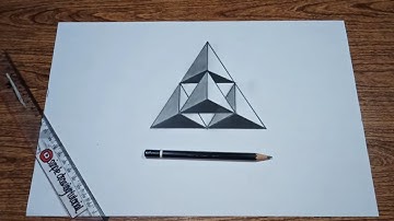 how to draw 3d triangle impossible (part 2) by simple drawing tutorial