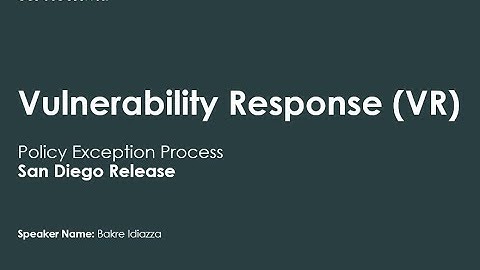 ServiceNow Vulnerability Response (VR) GRC Exception Process