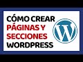 Cmo crear pginas y secciones en wordpress