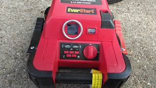 Everstart Jumpstarter, Compressor, USB power, Lamp Review (good for emergencies)  - Skywind007