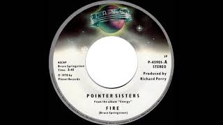 1979 Hits Archive Fire - Pointer Sisters A Record--Stereo 45
