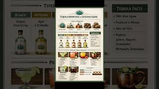 Tequila knowledge and cocktail guide 🍸🍸 #shorts #shortfeed #tequila #cocktail
