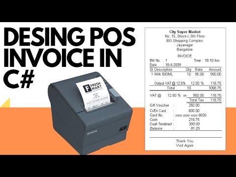 How to design and print invoice bill in C# | C# printing