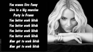 Britney Spears - Work Bitch Karaoke / Instrumental with lyrics