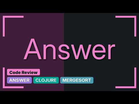 Mergesort implementation in Clojure (2 Solutions!!)
