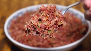 RECHEIO DE CARNE SECA | PERFEITO PARA SALGADOS, PASTEIS E TORTAS ...