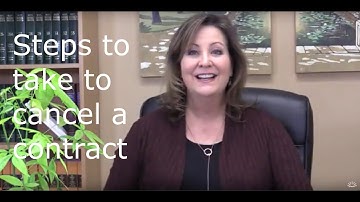 Instructions  to cancel a contract