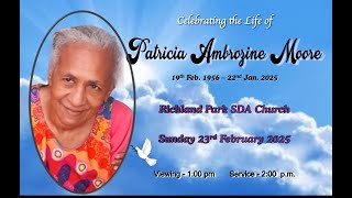 Funeral for Patricia Ambrozine Moore