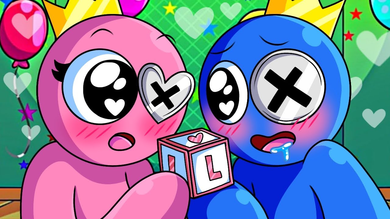 The LOVE of BLUE & PINK - Rainbow Friends Animation 