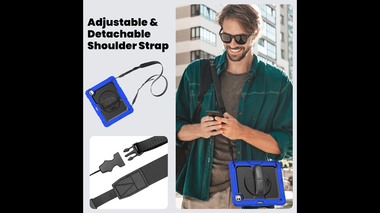 Tough Box Hand Strap iPad Pro 13 Case Built-in Screen Protector