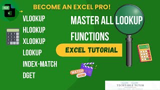 ALL LOOKUP Functions in ONE Excel VIDEO | VLOOKUP, HLOOKUP, XLOOKUP, INDEX-MATCH & DGET! #excel