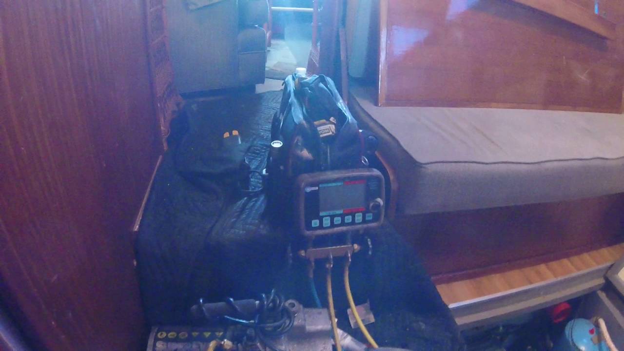 Boat a/c compressor replacement. - YouTube