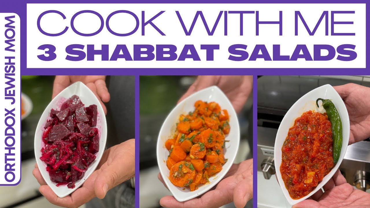 Cook with Me 3 Shabbat Salads Matbucha • Moroccan Carrots • Beet Salad Orthodox Jewish Mom