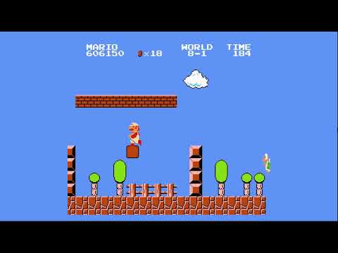 Super Mario Bros 1 8 1 NES Longest Level In SMB 1 With Secrets 