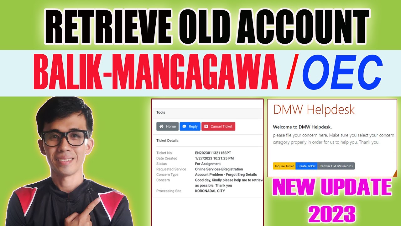 Oec Log In PAANO RETRIEVE ANG OLD OEC BALIK MANGAGAWA ACCOUNT/NUMBER | FORGOT OLD ...