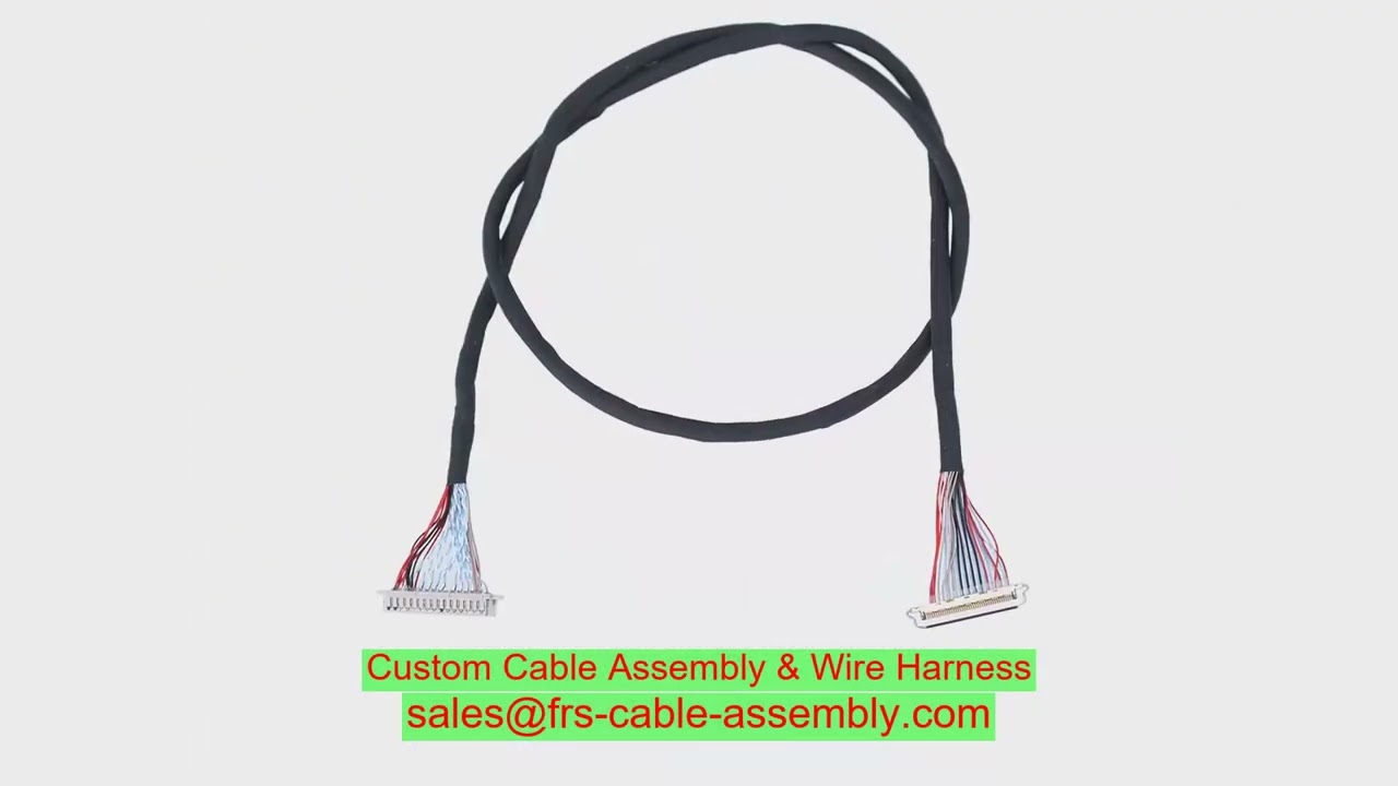 smart helmet construction high flex custom cable assembly GMSL2 Hirose to I PEX IP67 LSZH jacket bra