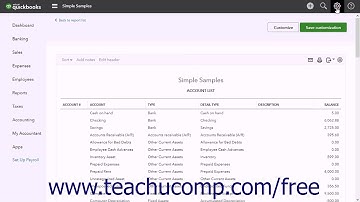 QuickBooks Online Plus 2017 Tutorial The Chart of Accounts Intuit Training